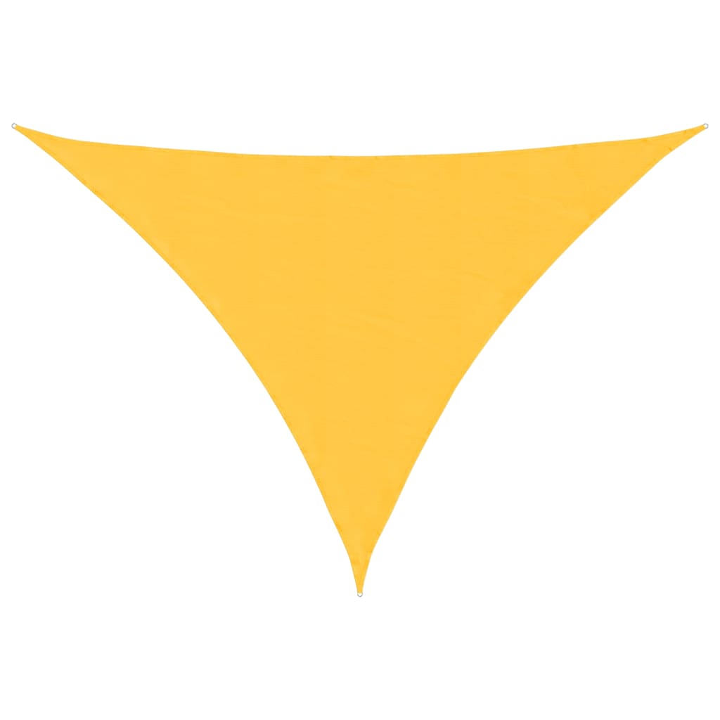 Parasole a Vela Oxford Triangolare 5x5x6 m Giallo