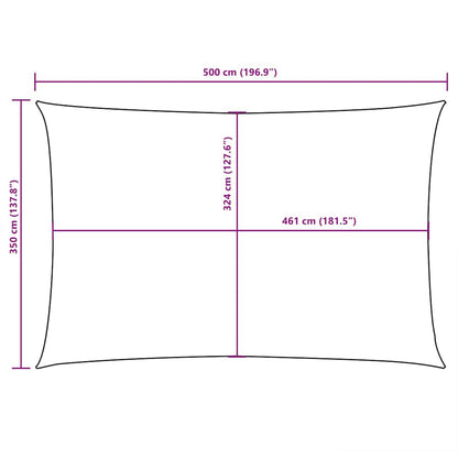 Parasole a Vela Oxford Rettangolare 3,5x5 m Rosso
