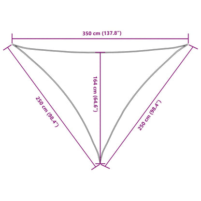 Parasole a Vela Oxford Triangolare 2,5x2,5x3,5 m Rosso | homemem39