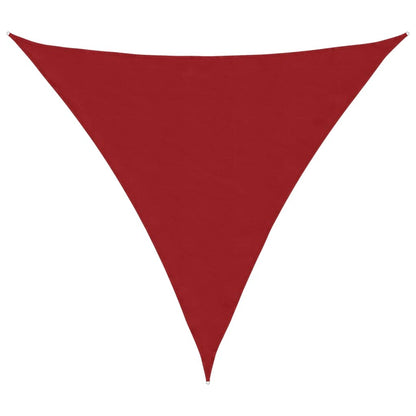 Parasole a Vela Oxford Triangolare 4x4x4 m Rosso