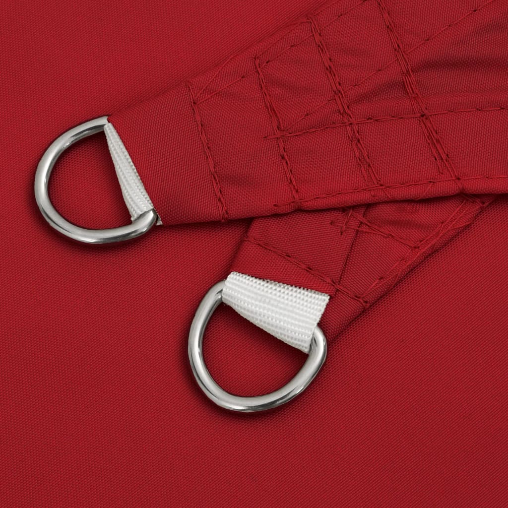 Parasole a Vela Oxford Triangolare 4x4x4 m Rosso