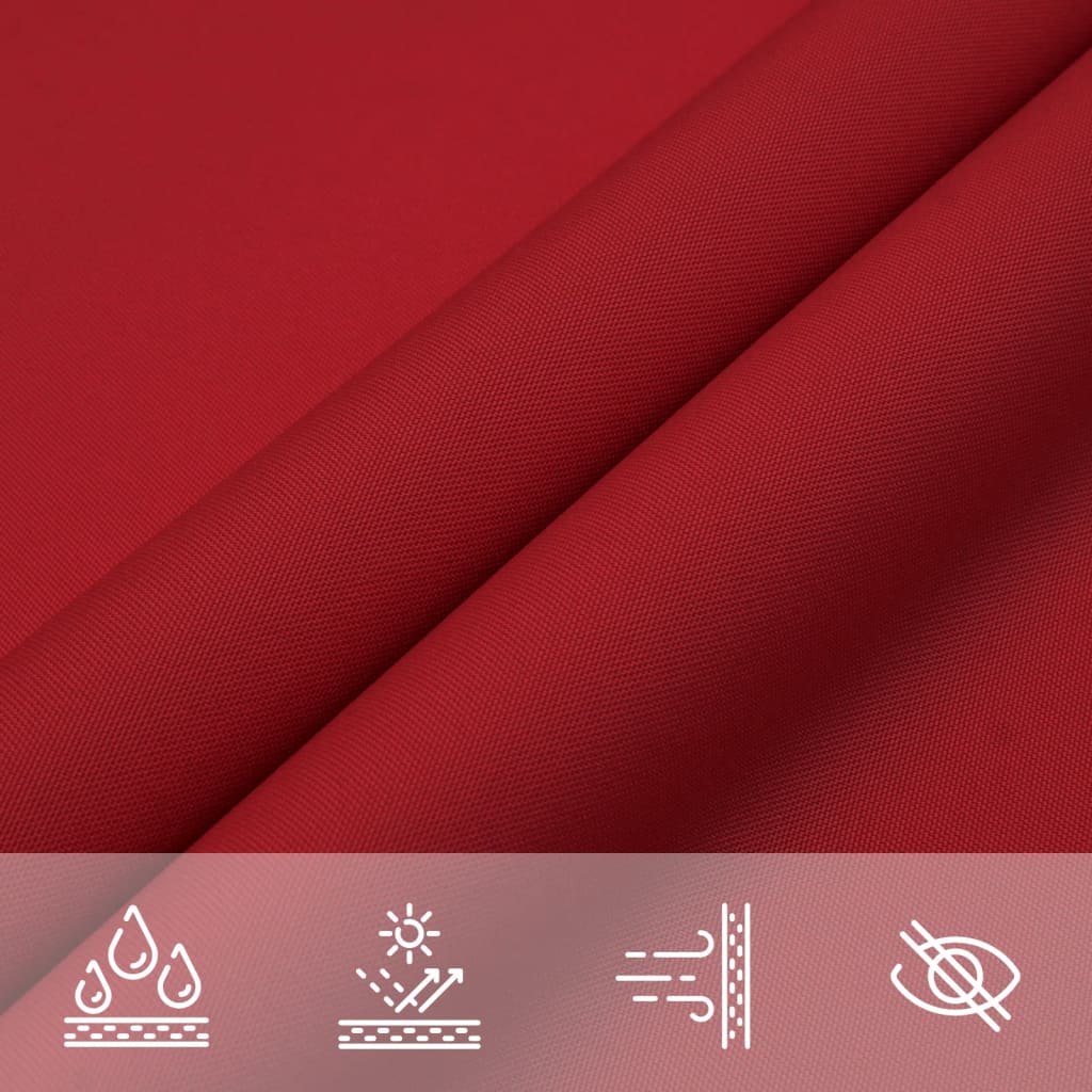Parasole a Vela Oxford Triangolare 4x4x4 m Rosso