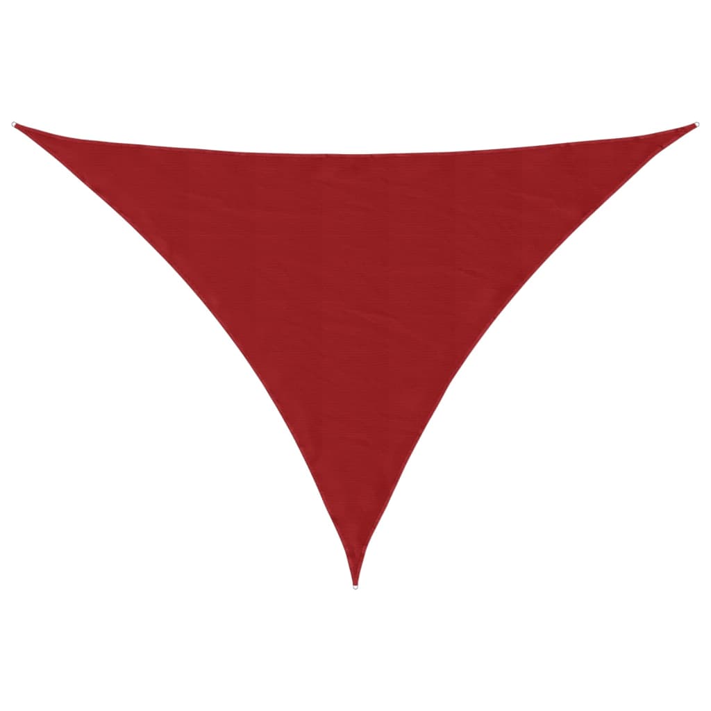 Parasole a Vela Oxford Triangolare 5x5x6 m Rosso | homemem39