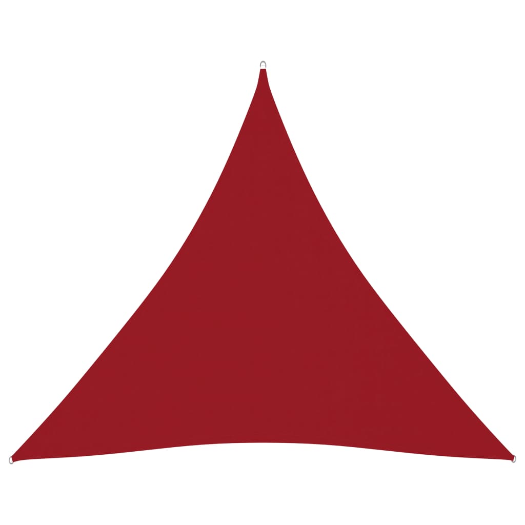 Parasole a Vela in Tessuto Oxford Triangolare 6x6x6 m Rosso | homemem39