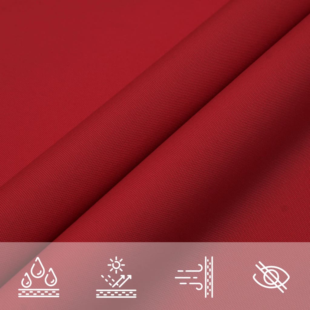 Parasole a Vela in Tessuto Oxford Triangolare 6x6x6 m Rosso | homemem39