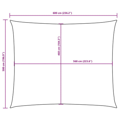 Parasole a Vela Oxford Rettangolare 5x6 m Arancione | homemem39
