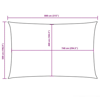 Parasole a Vela Oxford Rettangolare 5x8 m Arancione | homemem39