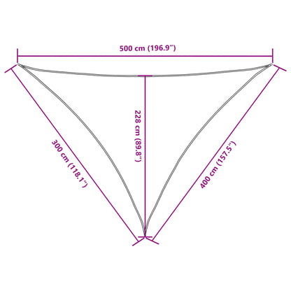 Parasole a Vela Oxford Triangolare 3x4x5 m Arancione | homemem39