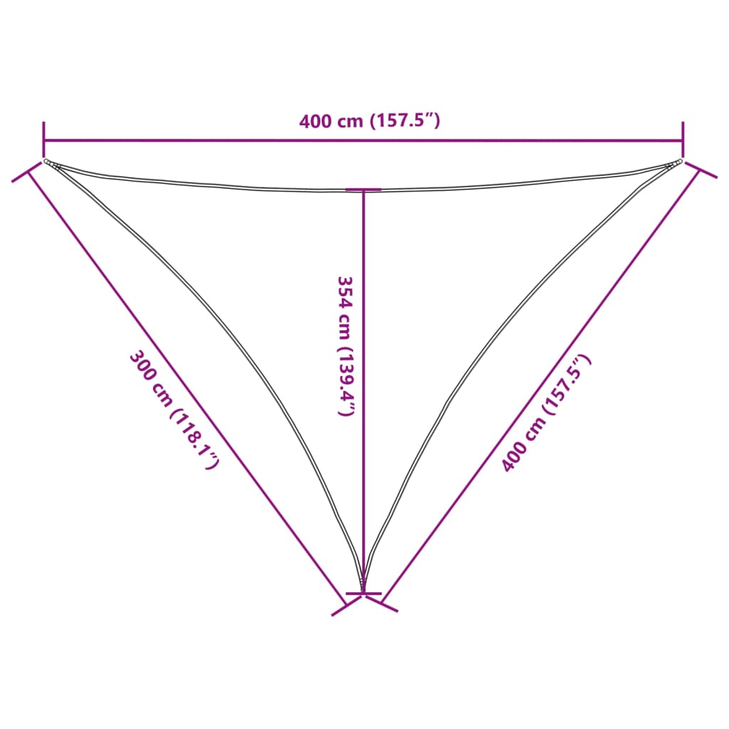 Parasole a Vela Oxford Triangolare 3x4x4 m Arancione | homemem39