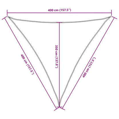 Parasole a Vela Oxford Triangolare 4x4x4 m Arancione | homemem39
