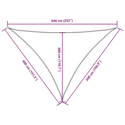 Parasole a Vela Oxford Triangolare 4x5x6,4 m Arancione | homemem39