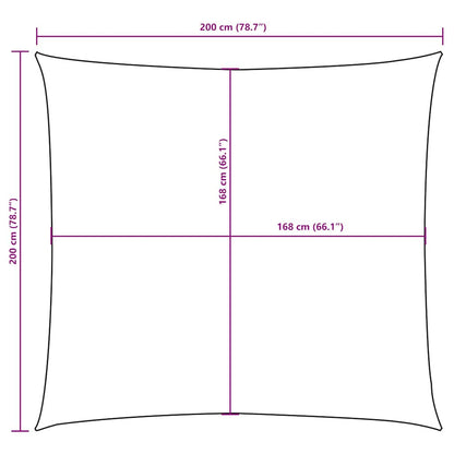 Vela Parasole in Tela Oxford Quadrata 2x2 m Nera | homemem39