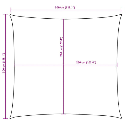 Parasole a Vela in Tela Oxford Quadrata 3x3 m Nera | homemem39