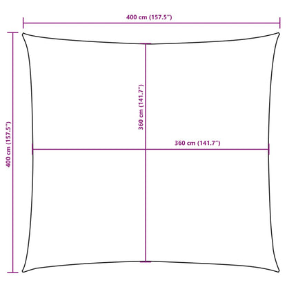 Vela Parasole in Tela Oxford Quadrata 4x4 m Nera | homemem39