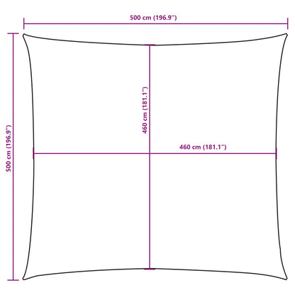 Vela Parasole in Tela Oxford Quadrata 5x5 m Nera | homemem39