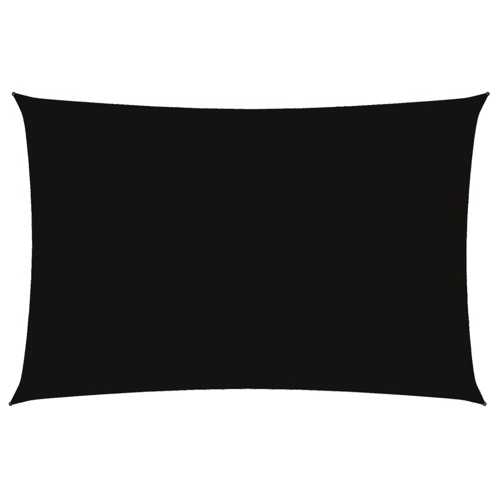 Parasole a Vela Oxford Rettangolare 2x4 m Nero - homemem39