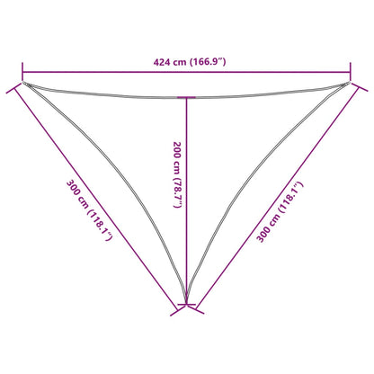 Parasole a Vela Oxford Triangolare 3x3x4,24 m Nero | homemem39