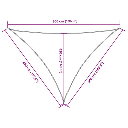 Parasole a Vela Oxford Triangolare 4x5x5 m Nero - homemem39