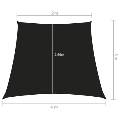 Parasole a Vela in Tela Oxford a Trapezio 2/4x3 m Nero | homemem39