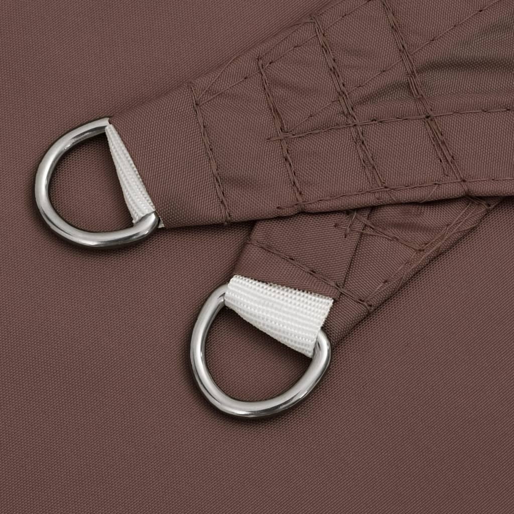 Parasole a Vela in Tela Oxford Quadrato 3x3 m Marrone