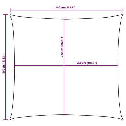 Parasole a Vela in Tela Oxford Quadrato 3x3 m Marrone | homemem39