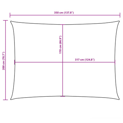 Parasole a Vela Oxford Rettangolare 2x3,5 m Marrone | homemem39