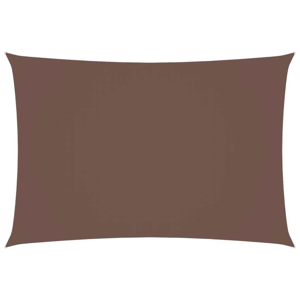 Parasole a Vela in Tessuto Oxford Rettangolare 2,5x4,5m Marrone | homemem39
