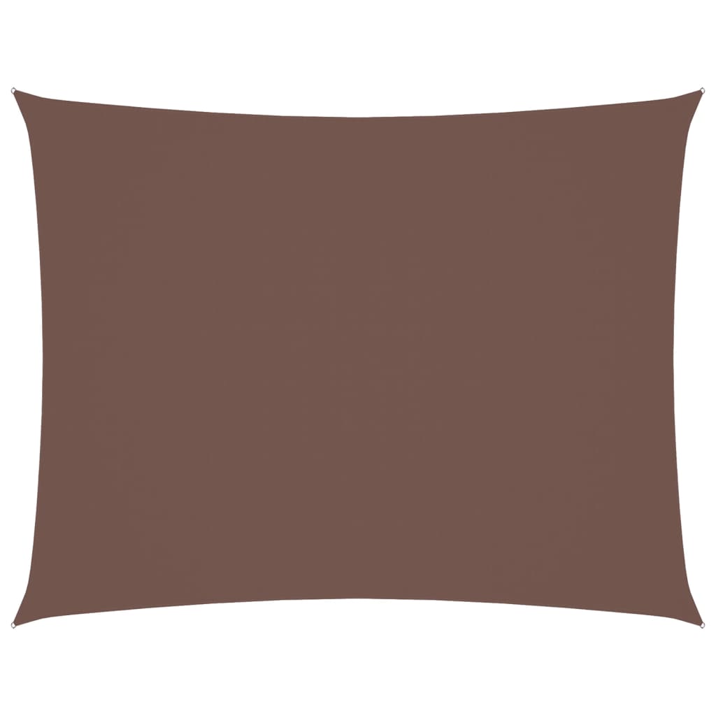 Parasole a Vela in Tessuto Oxford Rettangolare 3,5x5m Marrone | homemem39