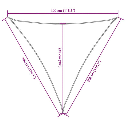 Parasole a Vela Oxford Triangolare 3x3x3 m Marrone | homemem39