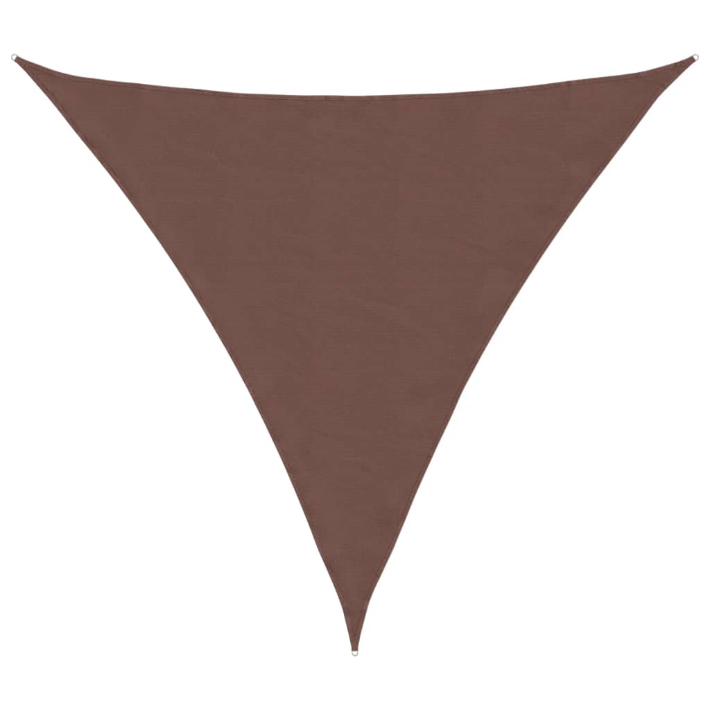 Parasole a Vela Oxford Triangolare 3,6x3,6x3,6 m Marrone | homemem39