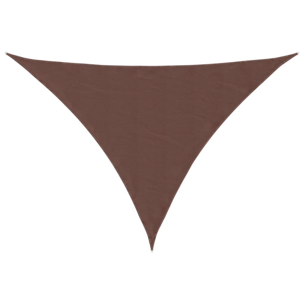 Parasole a Vela Oxford Triangolare 3x3x4,24 m Marrone | homemem39