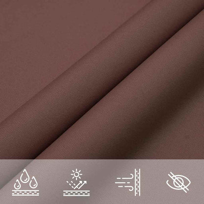Parasole a Vela Oxford Triangolare 4x4x5,8 m Marrone