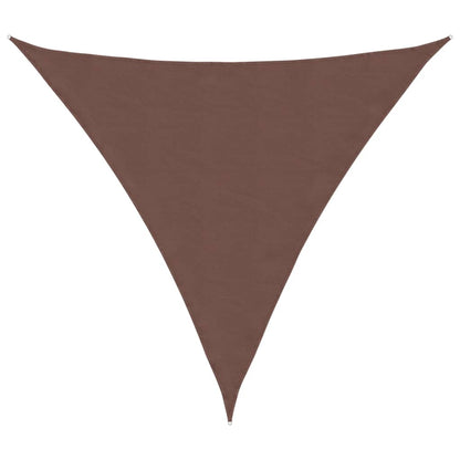 Parasole a Vela in Tessuto Oxford Triangolare 5x5x5 m Marrone | homemem39