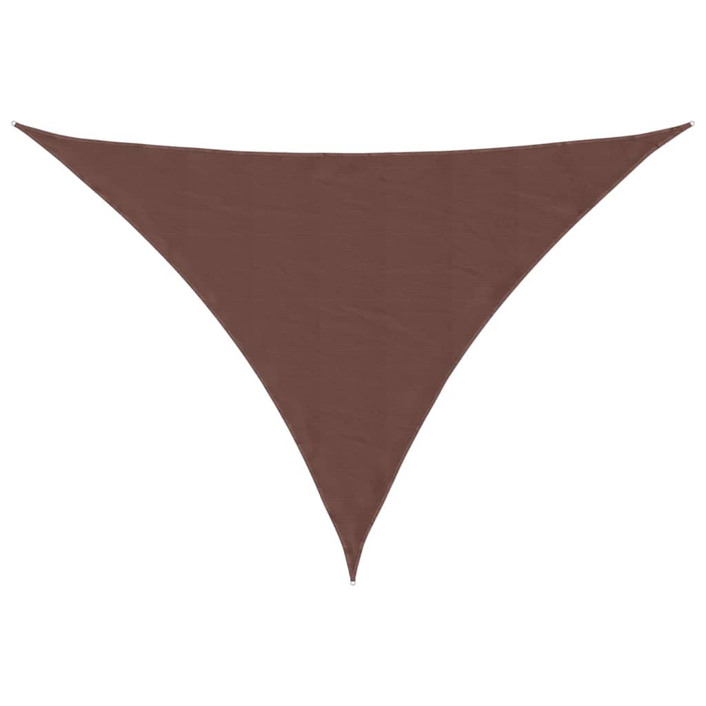 Parasole a Vela Oxford Triangolare 5x6x6 m Marrone