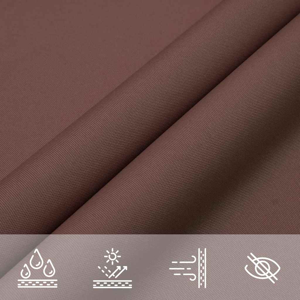Parasole a Vela Oxford Triangolare 5x6x6 m Marrone