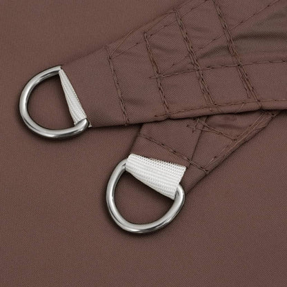 Parasole a Vela Oxford Triangolare 5x7x7 m Marrone | homemem39