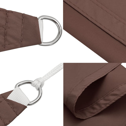 Parasole a Vela Oxford Triangolare 5x7x7 m Marrone | homemem39