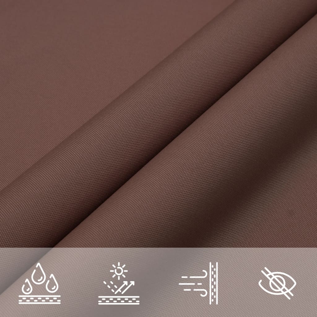 Parasole a Vela Oxford Triangolare 5x7x7 m Marrone | homemem39