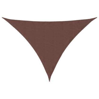 Parasole a Vela Oxford Triangolare 5x5x6 m Marrone