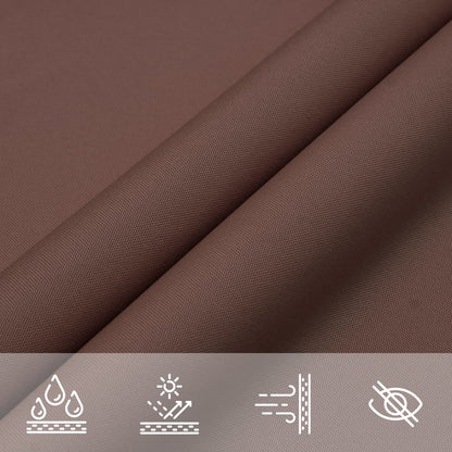 Parasole a Vela Oxford Triangolare 4x5x6,4 m Marrone | homemem39