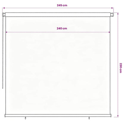 Tenda a Rullo per Esterni 185(L)x230(A) cm nera