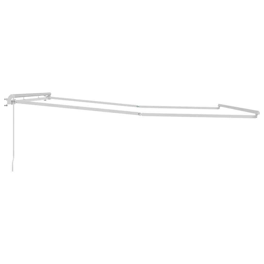Tenda da Sole Bianco 4,5 × 3,5 m Metallo