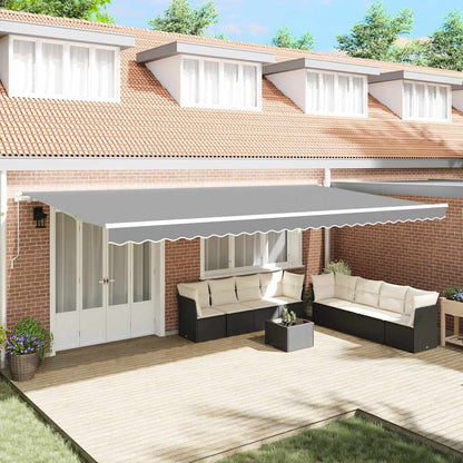 Tenda da Sole Bianco 6 × 3,5 m Metallo