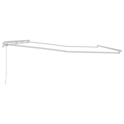Tenda da Sole Bianco 6 × 3,5 m Metallo