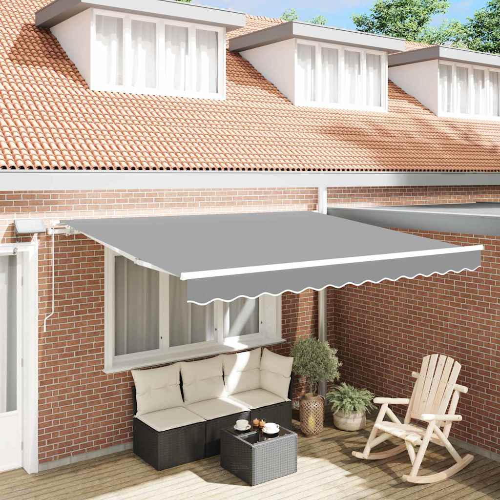 Tenda da Sole con Bianco 3 x 2,5 m Metallo