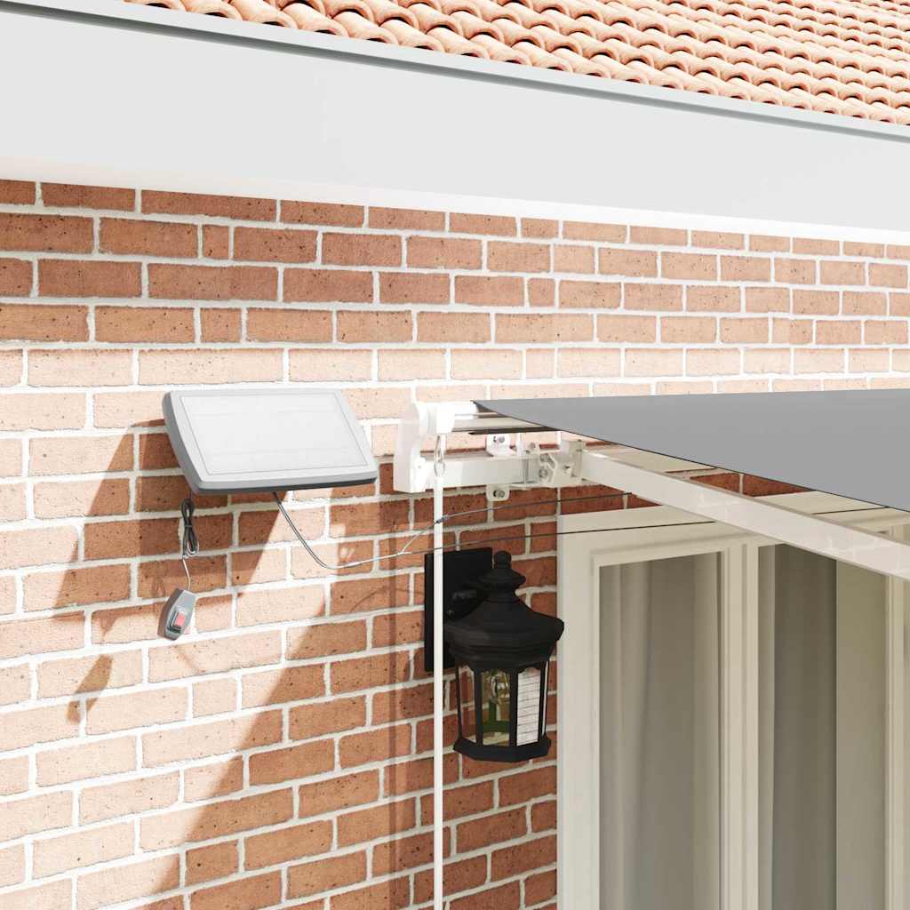 Tenda da Sole con Bianco 4 × 3 m Metallo