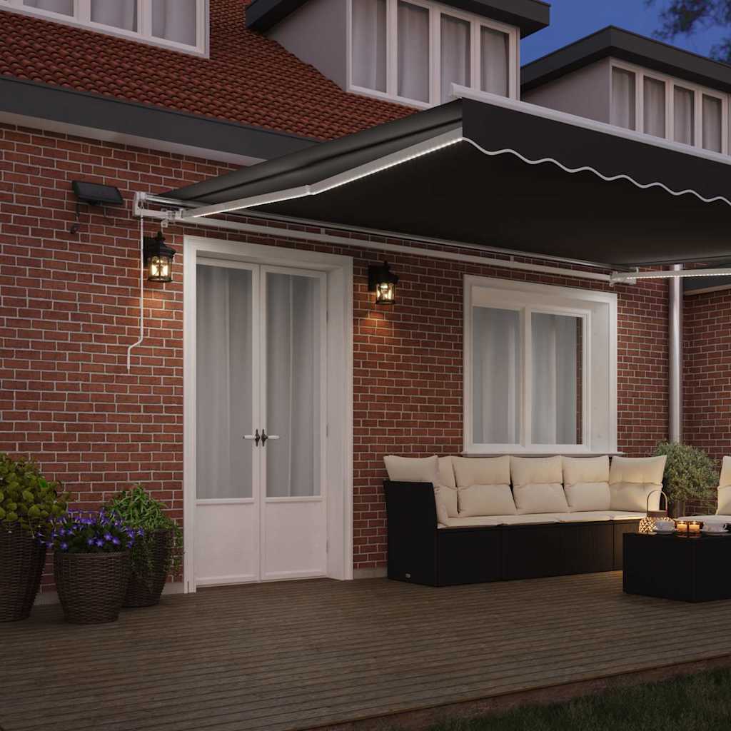 Tenda da Sole con Bianco 4,5 × 3 m Metallo - homemem39