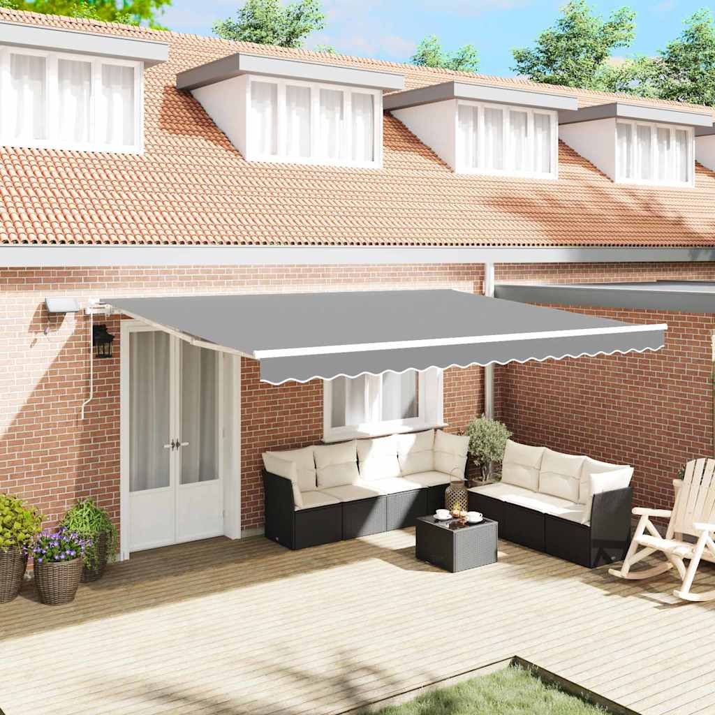 Tenda da Sole con Bianco 4,5 × 3 m Metallo - homemem39