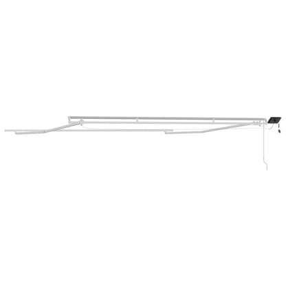 Tenda da Sole con Bianco 4,5 × 3,5 m Metallo