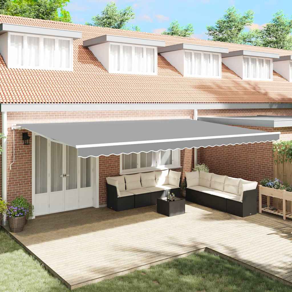 Tenda da Sole Bianco 6 x 3 m Metallo